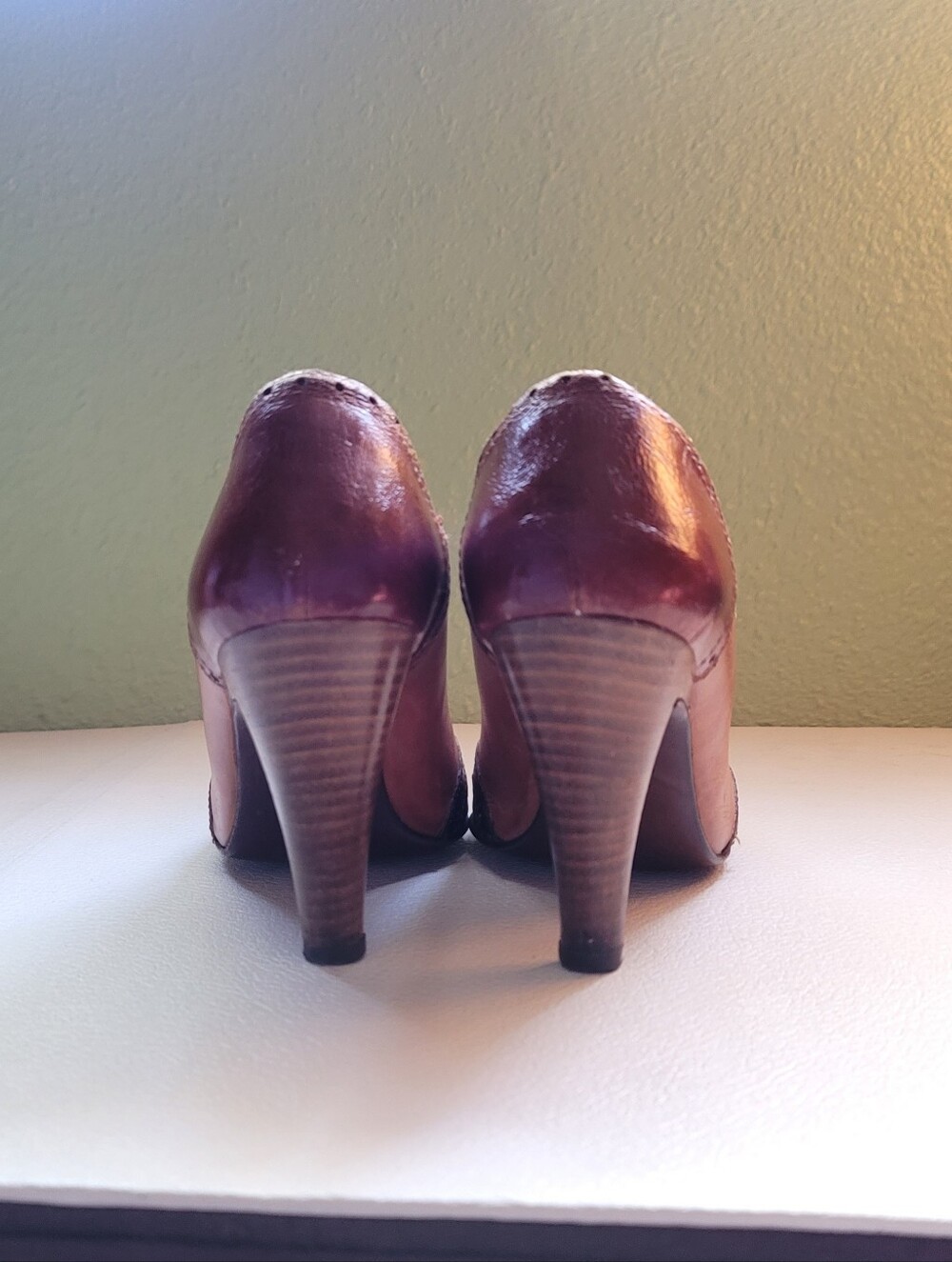 Diesel Style Labs Pristine Vintage Spectator Pumps Sz 7.5 - Picture 10 of 11